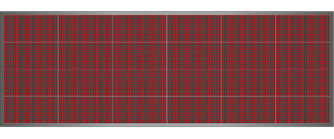 Világító LED reklámtábla - fényújság, WIFI (P10 Piros) 64x192 cm
