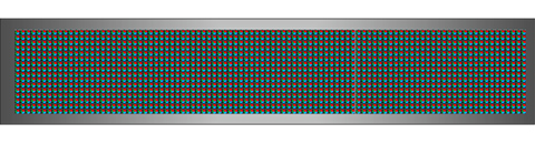 Világító LED reklámtábla - videófal, USB (P13 RGB) 16x96 cm