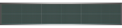 Világító LED reklámtábla - videófal, USB (P13 RGB) 32x192 cm