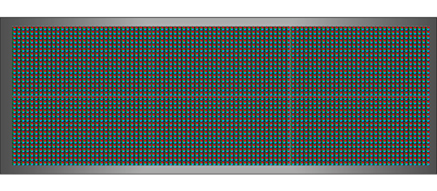 Világító LED reklámtábla - videófal, USB (P13 RGB) 32x96 cm