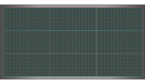 Világító LED reklámtábla - videófal, USB (P13 RGB) 48x96 cm