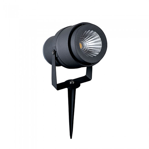 Leszúrható LED reflektorlámpa, szürke ház (12W) meleg fehér, IP65