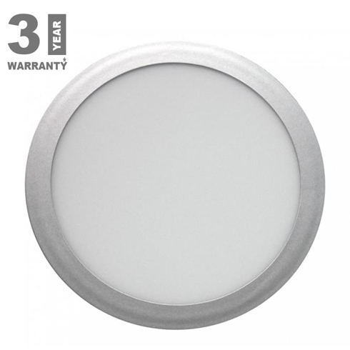 LPL121A LED panel ezüst (120 mm - kör) 6W - természetes fehér