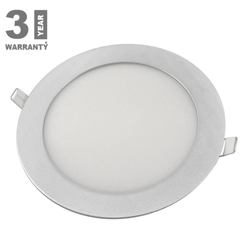 Süllyeszthető LED panel ezüst (225 mm - kör) 18W - természetes fehér LPL124A