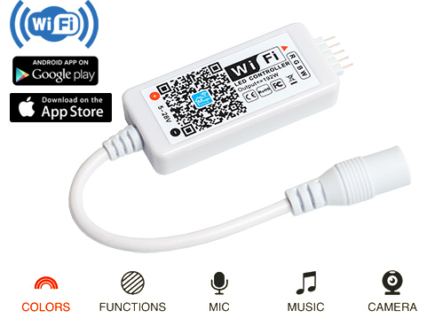 Magic WiFi RGBW vezérlő - telefonos vezérlés - zene, kamera, ébresztő