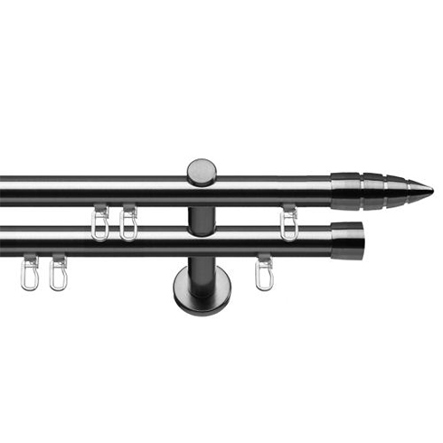 Mallorca belső csúszású karnis (acél) 2 soros - 120 cm
