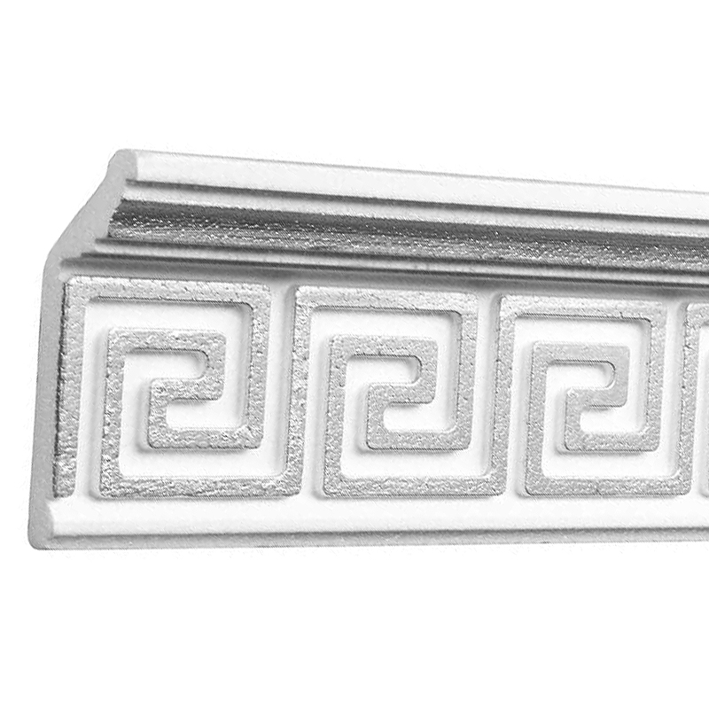Marbet B-21 Silver Mintás dekorléc - ezüst színű csigavonal
