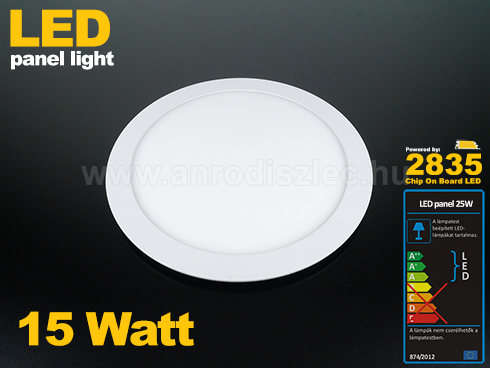 Mini kör LED panel (173 mm) 15W - hideg fehér