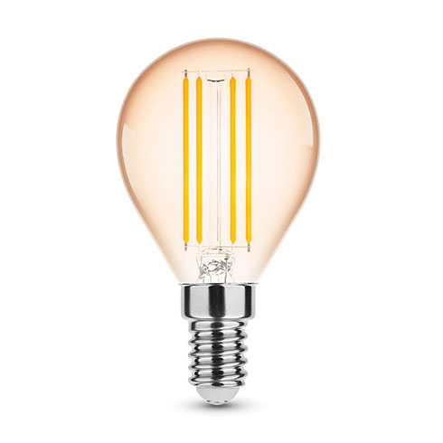 E14 LED izzó vintage filament (4W/320°) G45 kisgömb - extra meleg fehér
