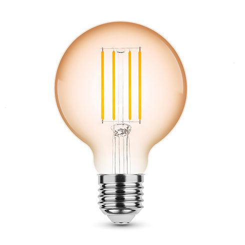 E27 LED izzó Vintage filament (4W/320°) G80 - extra meleg fehér