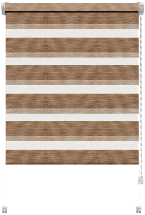 Mini zebra roló - sávroló oldalfeszítéssel (Z728 mokka) ablakra: 46x150 cm