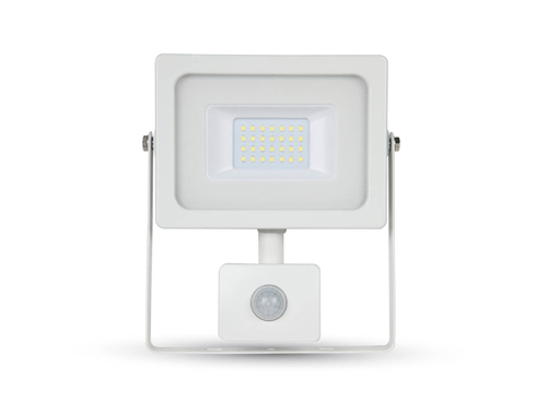Mozgásérzékelős LED reflektor (20W/100°) 3000K Fehér