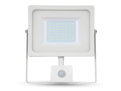 Mozgásérzékelős LED reflektor (50W/100°) 4500K Fehér