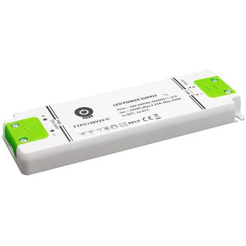 LED tápegység 24 Volt - műanyag házas, ipari (150W/6.25A)