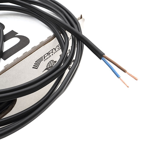 Hajlékony MTL H03VVH2-F vezeték 100m dobozos (2x0.75mm2) fekete, lapos keresztmetszetű