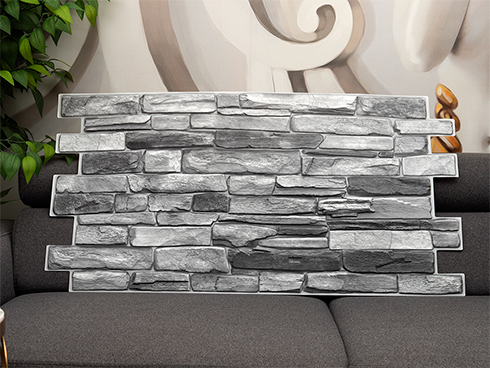 Flexpanel PVC falburkoló lap - Rock Silver (szürke kő)