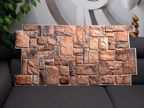 Flexpanel PVC falpanel - Természetes kő, Natural Stone rozsda