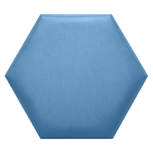 Hatszög alakú (méhsejt) bőrpanel, bőr falpanel - Arden-507 Olajék (30,2x34,7 cm)