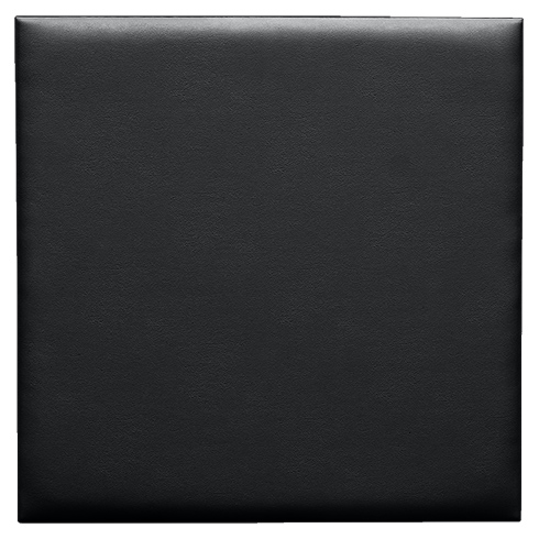 Bőr falpanel, bőrpanel, Melody-901 Fekete (50x50 cm)