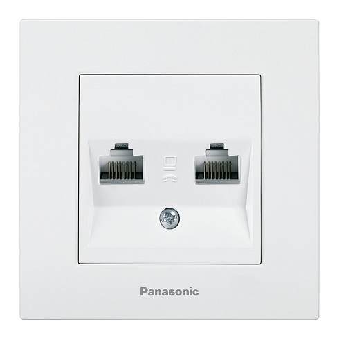 RJ45 CAT 5E dupla fali aljzat, fehér
