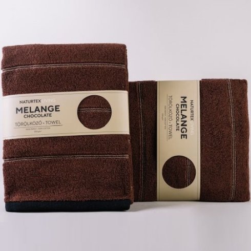 Melange 100% pamut frottír törölköző Chocolate (70x140 cm) - csoki