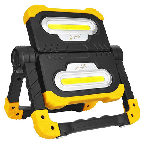 Akkus LED reflektor, munkalámpa (20W) 2x10W + PowerBank funkció