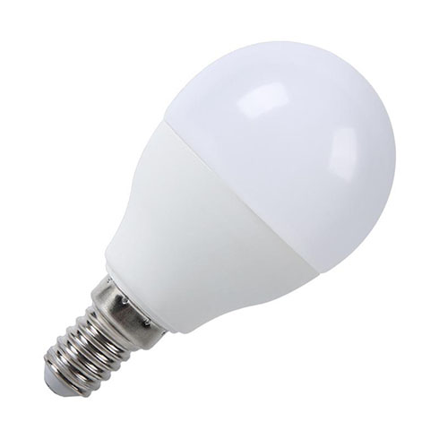 E14 LED lámpa (8W/160°) Kisgömb - meleg fehér