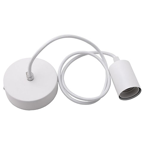 E27-es függeszték (minimal lámpatest) 1m vezetékkel - fehér
