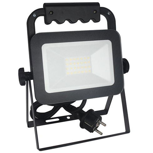 Hordozható HQ LED reflektor (20W/1800lm) 120 cm vezetékkel, természetes fehér
