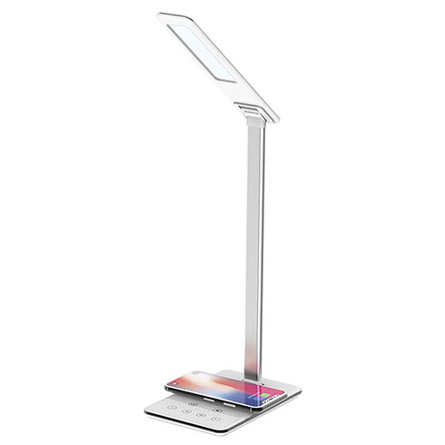 Joy asztali LED lámpa (6W/200Lumen) fehér, dimmelhető, vezeték nélküli mobiltöltővel