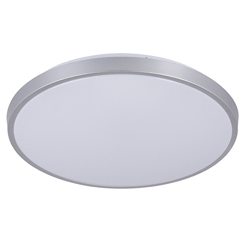 Mennyezeti LED panel (12 W - kör) természetes fehér, falon kívüli, ezüst keret