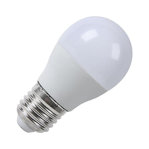 E27 LED lámpa (8W/160°) Kisgömb - meleg fehér