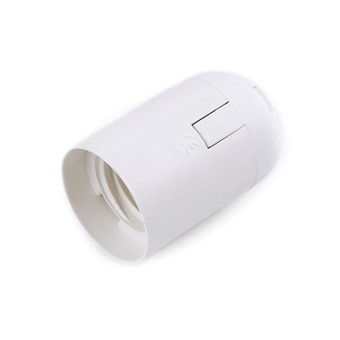 E27 műanyag foglalat 230V - fehér