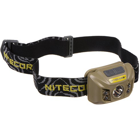 NU30 USB Rechargeable fejlámpa, homokbarna