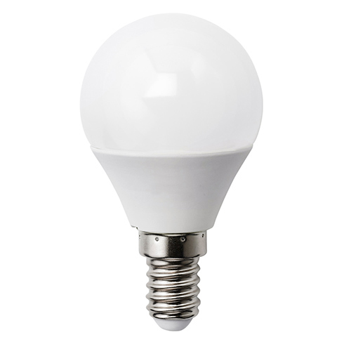 E14 LED lámpa (4W/180°) Kisgömb - meleg fehér