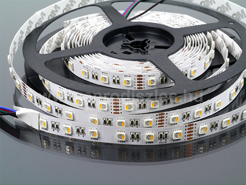 LED szalag beltéri 5050-60 (24 Volt) - RGB+hideg fehér