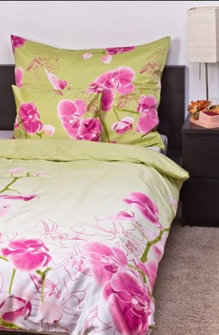 Pamut-Szatén ágyneműhuzat - 3 részes - Pink Orchidea