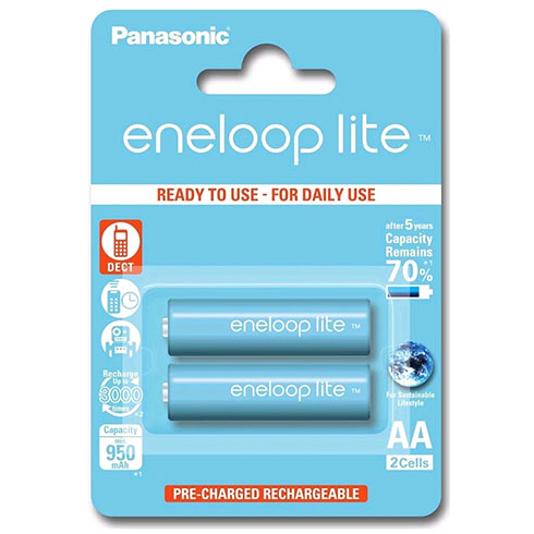 Eneloop lite R2U - tölthető AA ceruza elem, 950 mAh (2 db)