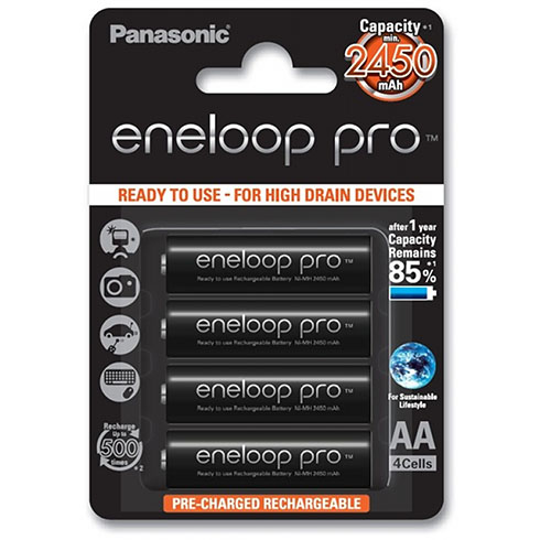 Eneloop PRO R2U - tölthető AA ceruza elem, 2500 mAh (4 db)