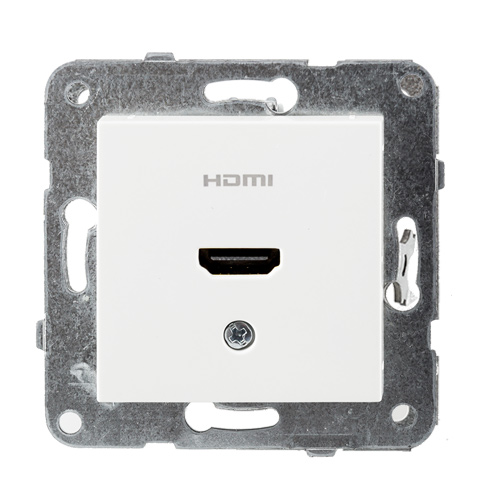 HDMI aljzat, keret nélkül, fehér