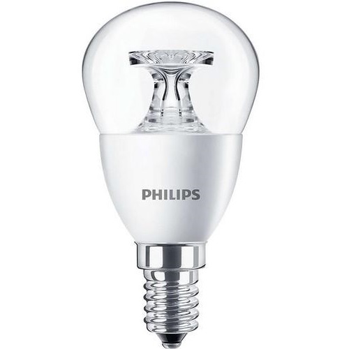 E14 LED lámpa (4W/200°) Kisgömb átlátszó - meleg fehér Utolsó darabok!