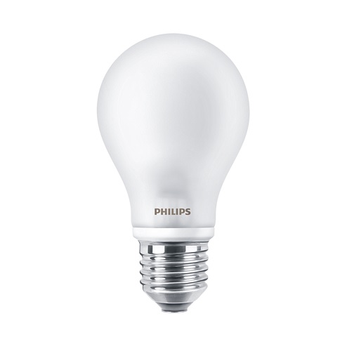 E27 LED lámpa (7W/300°) Körte, opál - meleg fehér