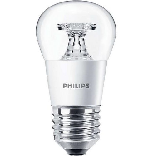 E27 LED lámpa (5.5W/200°) Mini körte - meleg fehér, átlátszó