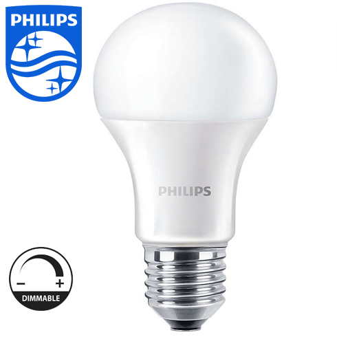 E27 LED lámpa (10.5W/200°) Körte - meleg fehér, dimmelhető (2700K)