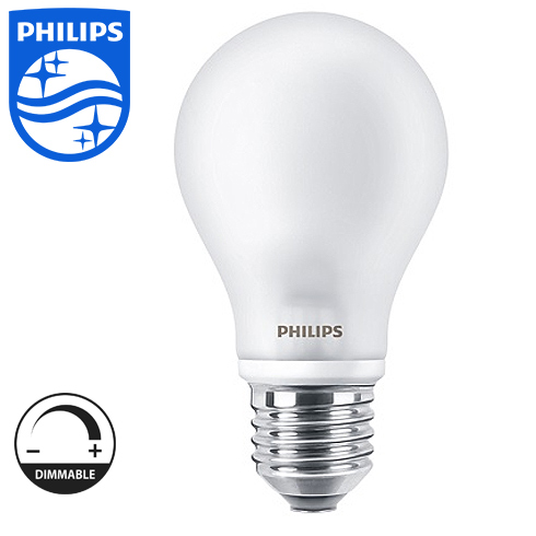 E27 LED lámpa (8W/300°) Körte - meleg fehér, dimmelhető (2700K)
