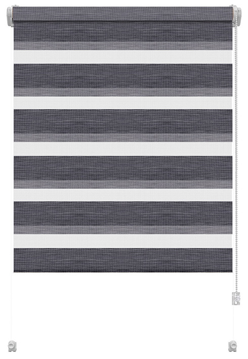 Mini zebra roló - sávroló oldalfeszítéssel (Z744 szürke, csíkos) ablakra: 38x150 cm