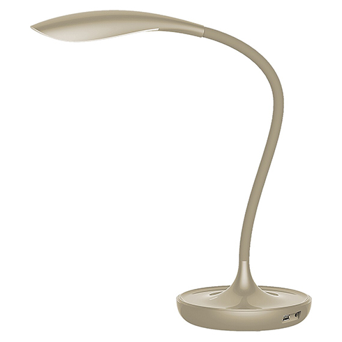 Belmont asztali LED lámpa, meleg fehér (5W) fényerőszabályozás, kapcsolóval, hajlítható szár, arany