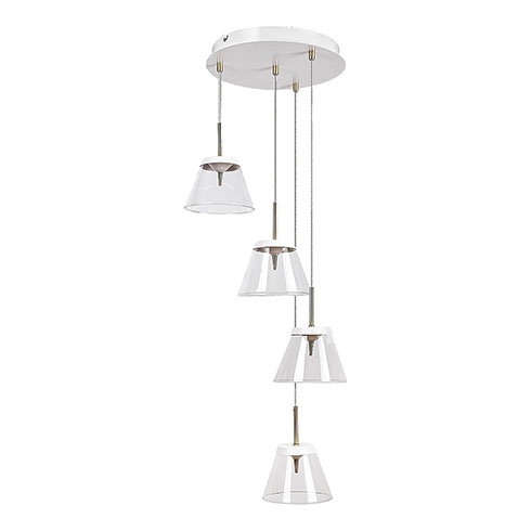 Aviana LED-es függeszték (24W) - fehér-bronz, természetes fehér