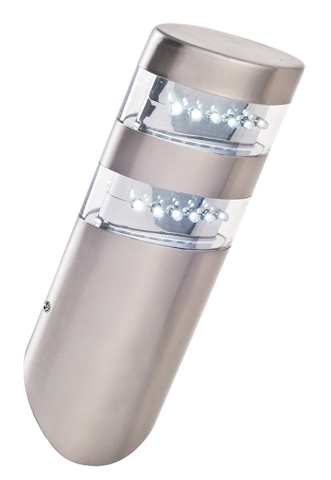 Montana kültéri LED oldalfali lámpa (2,4W) r. acél, talp nélküli