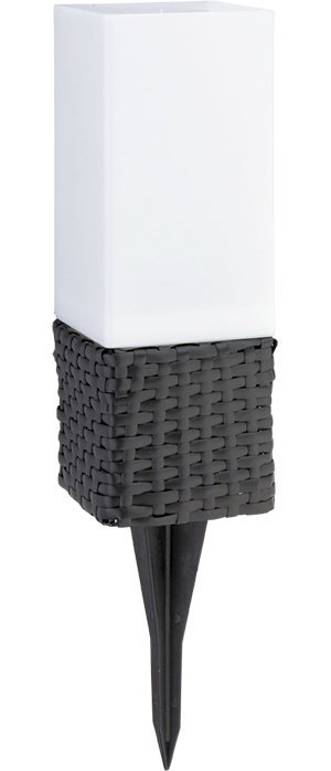 Rattan napelemes leszúrható LED lámpa, (0,24W) fekete